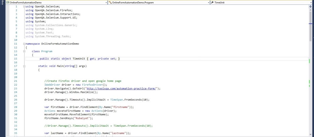 Online form code snippet 11