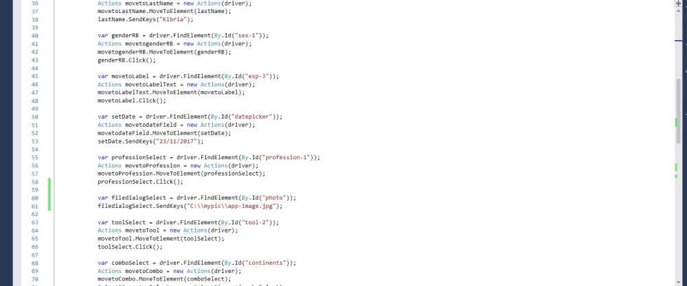 Online form code snippet 2
