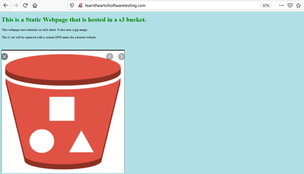 http website with s3